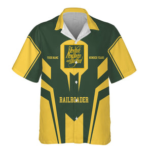 Railspirit Personalized New York, New Haven and Hartford Railroad Hawaiian Shirt Custom Year Railroader New Haven Railroad Shirt