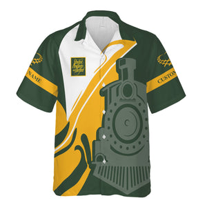 Railspirit Personalized New York, New Haven and Hartford Railroad Hawaiian Shirt Flame-Inspired Style New Haven Railroad Shirt