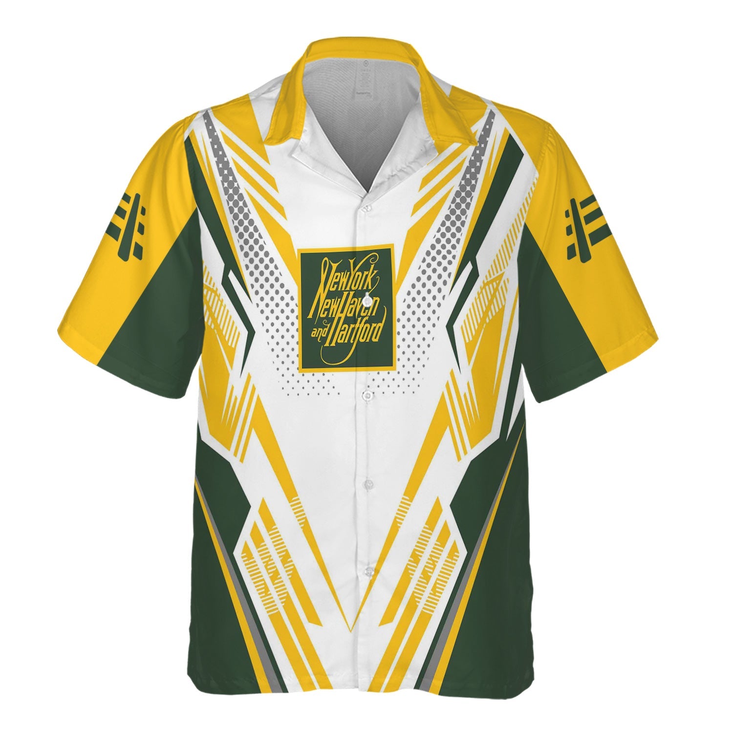 Railspirit Personalized New York, New Haven and Hartford Railroad Hawaiian Shirt Railroad Tribute Design New Haven Railroad Train Shirt