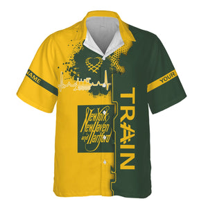 Railspirit Personalized New York, New Haven and Hartford Railroad Hawaiian Shirt Engine Heartbeat and Track Love Style New Haven Railroad Shirt