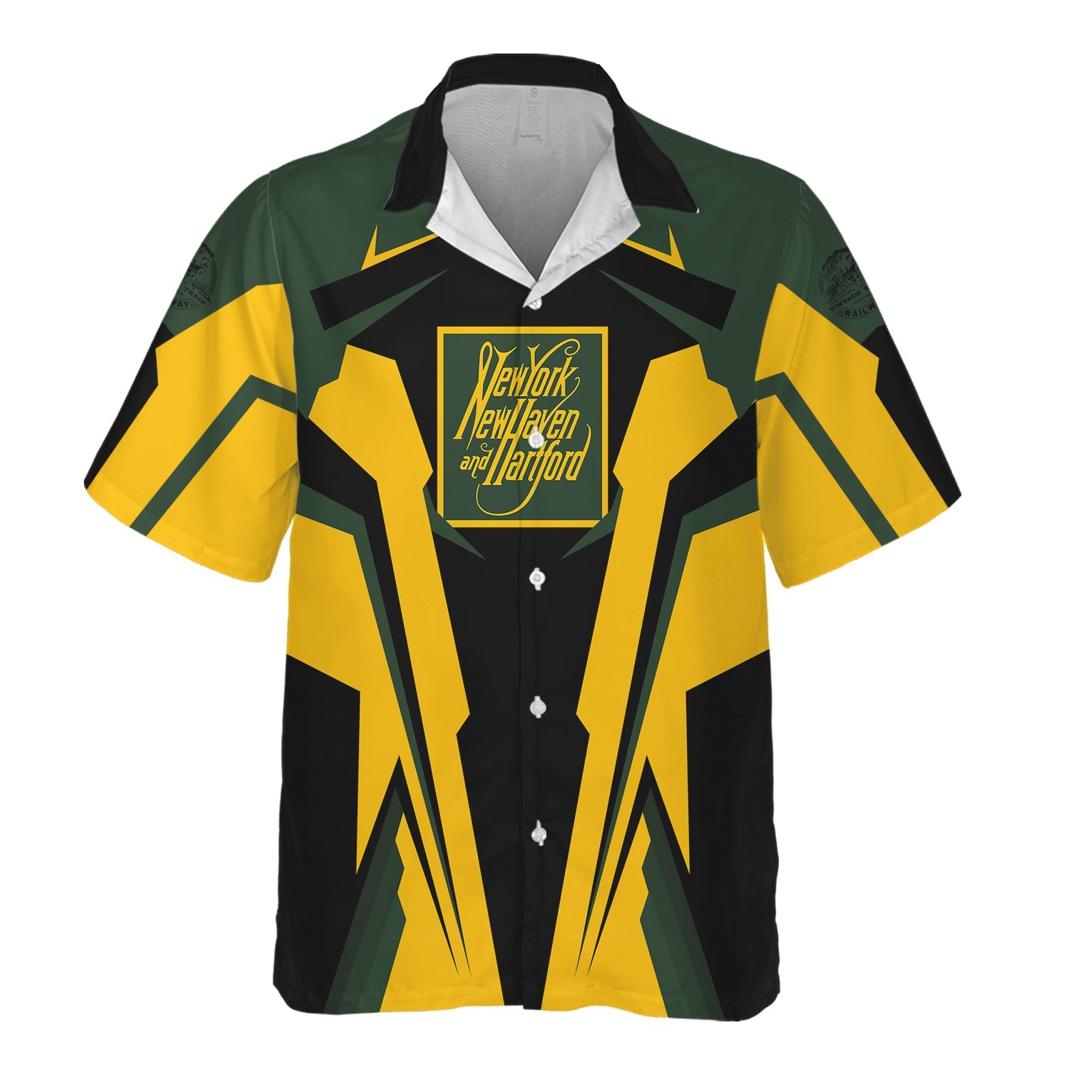 Railspirit Personalized New York, New Haven and Hartford Railroad Hawaiian Shirt New Haven RailroadStrong Line Style Train Unisex Shirt All Over Print