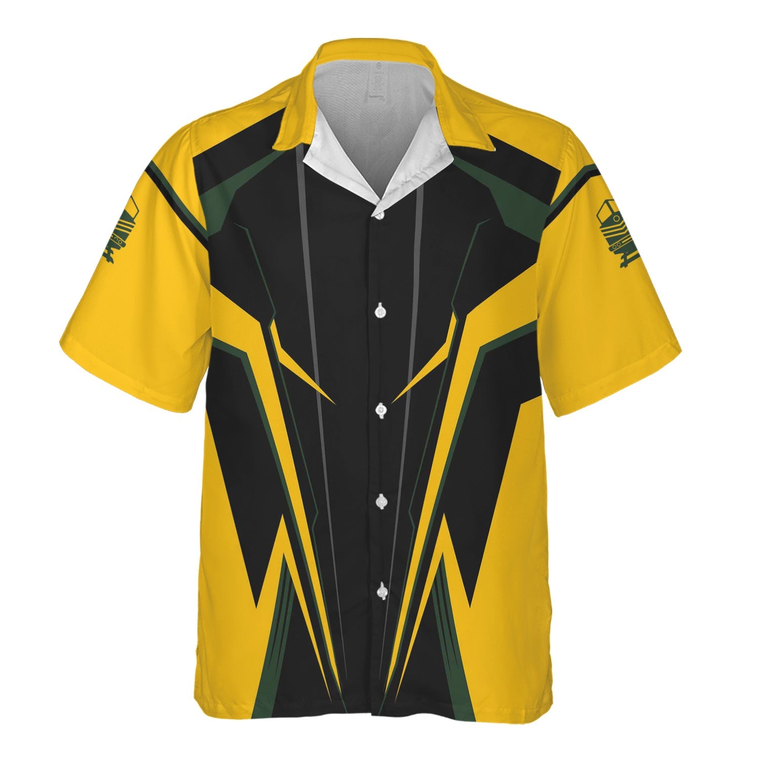 Railspirit Personalized New York, New Haven and Hartford Railroad Hawaiian Shirt Lightning-Edge Design New Haven Railroad Train Shirt