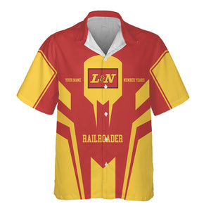 Railspirit Personalized Louisville and Nashville Railroad Hawaiian Shirt Custom Year Railroader L&N Shirt Gift Idea For Train Lover