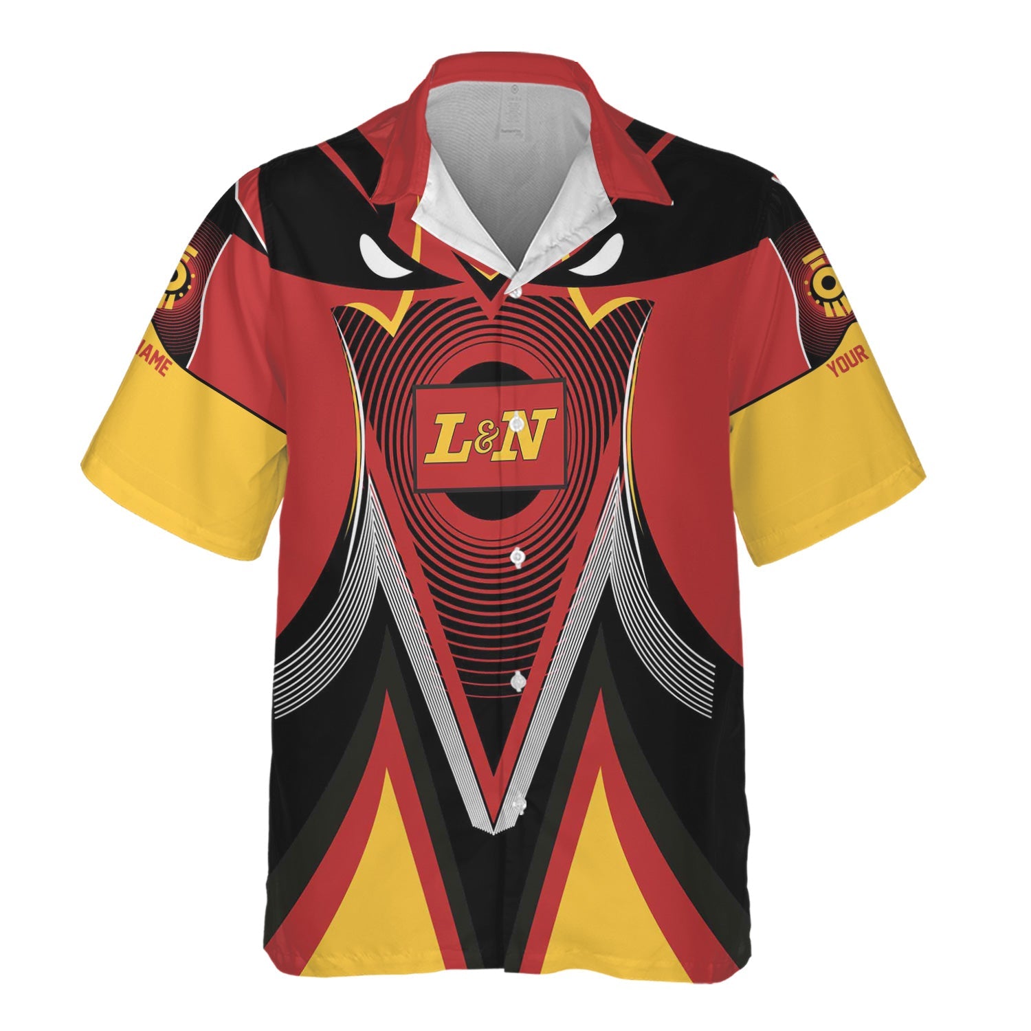 Railspirit Personalized Louisville and Nashville Railroad Hawaiian Shirt Vibrant Graphic Pattern L&N Shirt For Train Enthusiasts