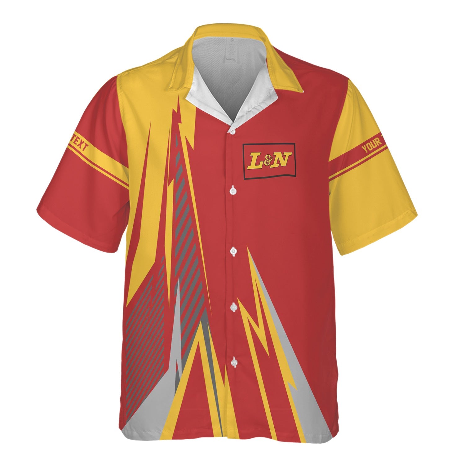 Railspirit Personalized Louisville and Nashville Railroad Hawaiian Shirt Lightning-Inspired Railway Style L&N Shirt For Train Lovers