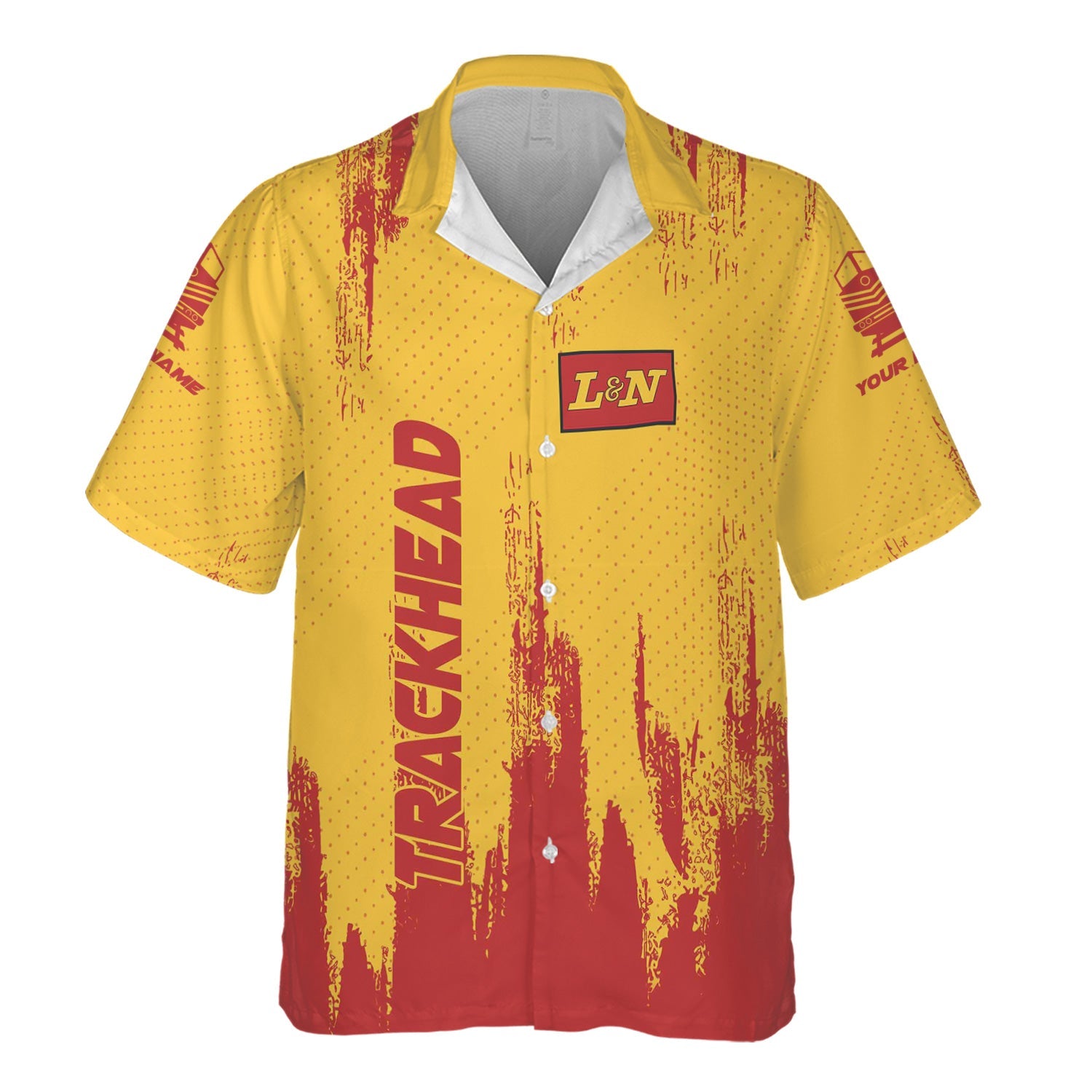 Railspirit Personalized Louisville and Nashville Railroad Hawaiian Shirt Paint Impact Design L&N Train Shirt for Trackhead