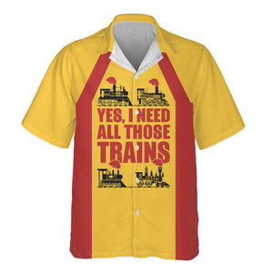 Railspirit Custom Name Louisville and Nashville Railroad Hawaiian Shirt Yes I Need All Those Train L&N Printed Shirt