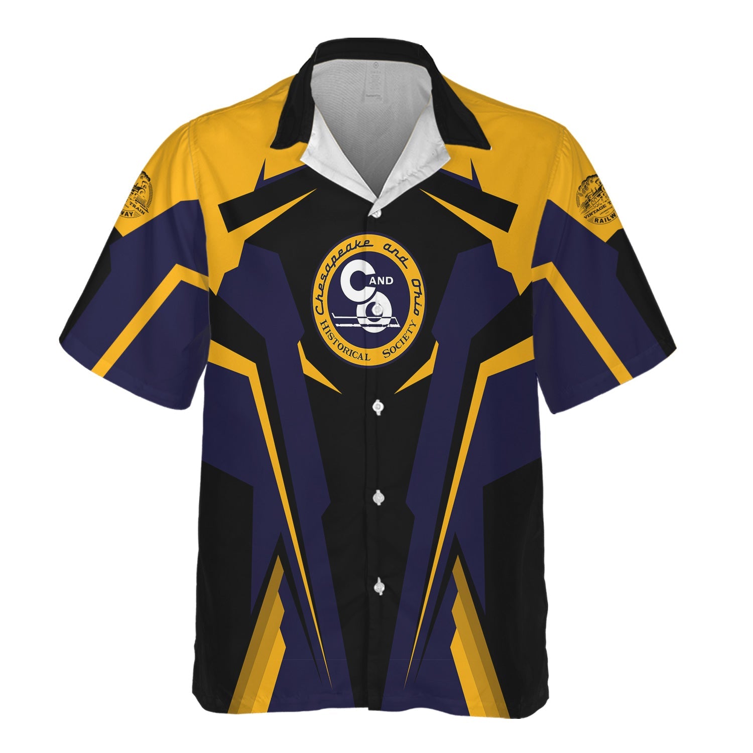 Railspirit Personalized Chesapeake and Ohio Railway Hawaiian Shirt C&OStrong Line Style Train Unisex Shirt All Over Print