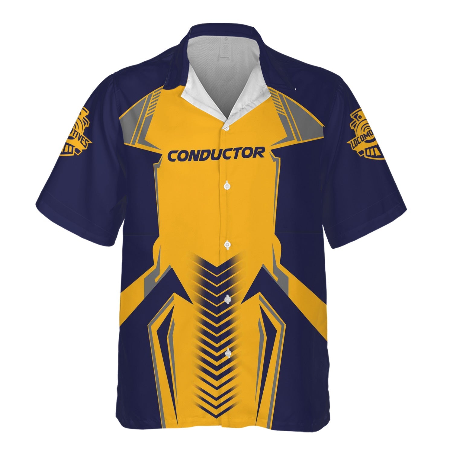 Railspirit Personalized Chesapeake and Ohio Railway Hawaiian Shirt Standout Style with Custom Position C&O Train Shirt