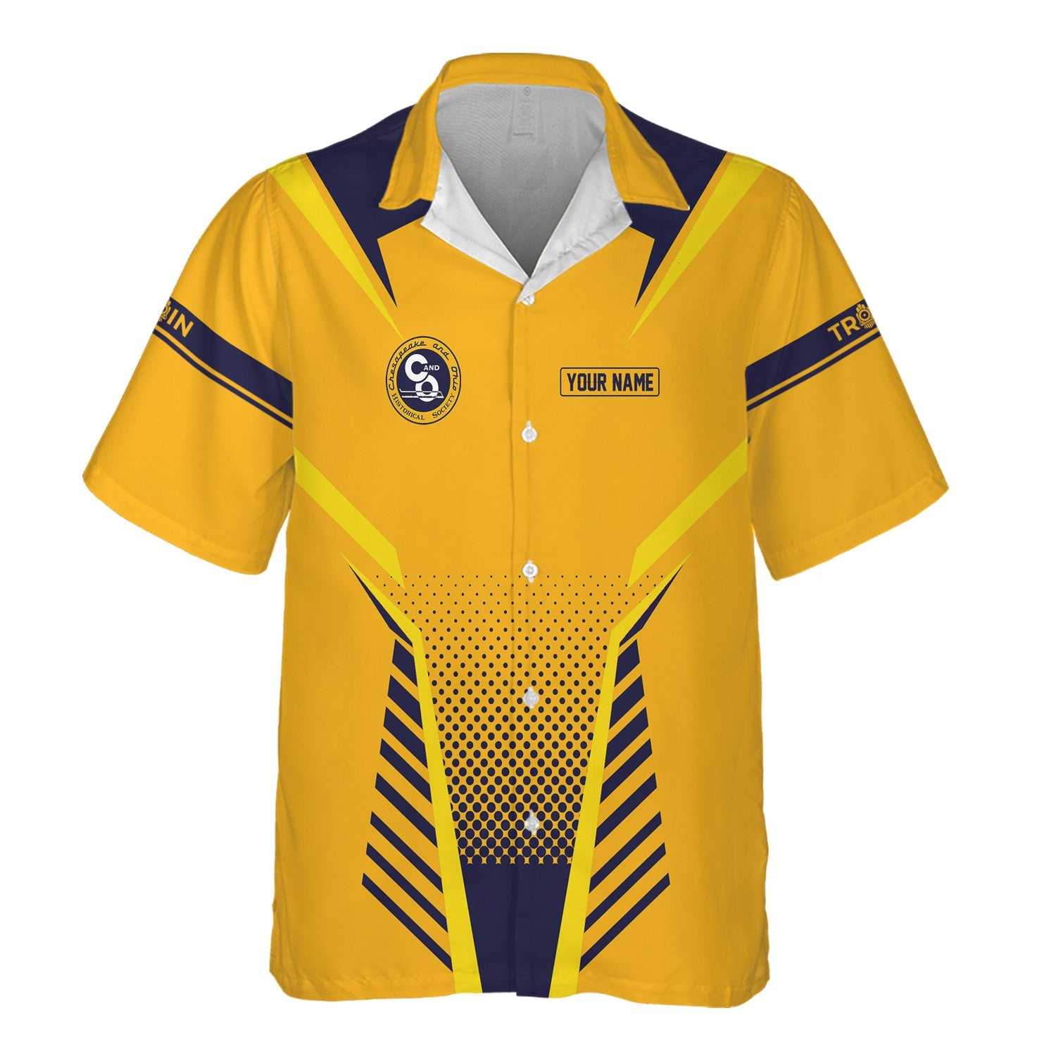 Railspirit Personalized Chesapeake and Ohio Railway Hawaiian Shirt Unisex C&O Train Shirt All Over Print