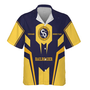 Railspirit Personalized Chesapeake and Ohio Railway Hawaiian Shirt Custom Year Railroader C&O Shirt Gift Idea For Train Lover