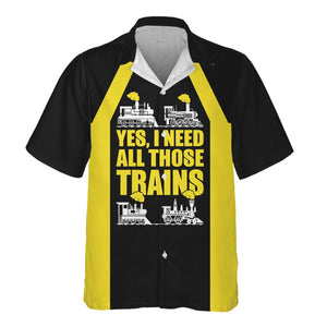 Railspirit Custom Name Clinchfield Railroad Hawaiian Shirt Yes I Need All Those Train Printed Shirt