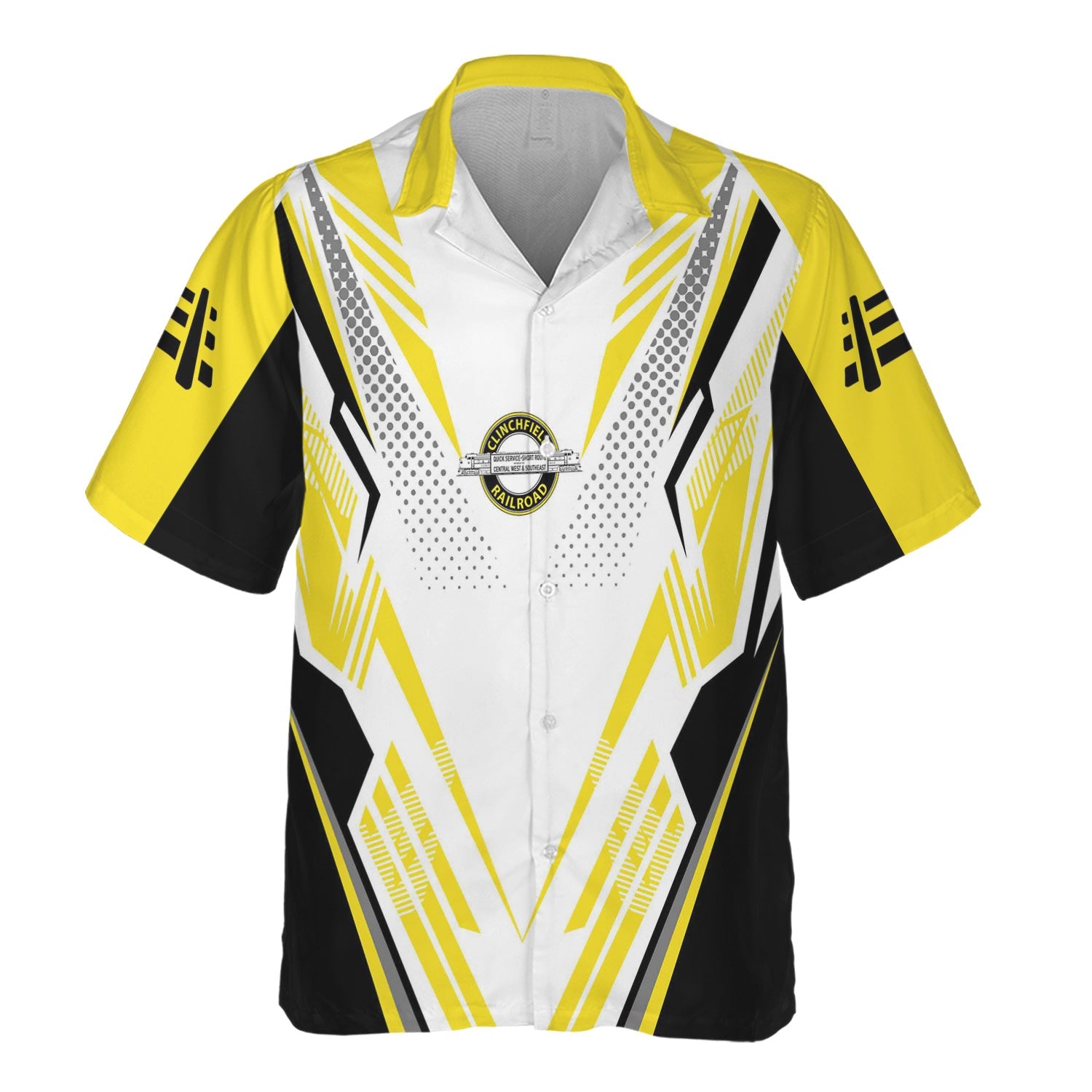 Railspirit Personalized Clinchfield Railroad Hawaiian Shirt Railroad Tribute Design Train Shirt for Train Lovers