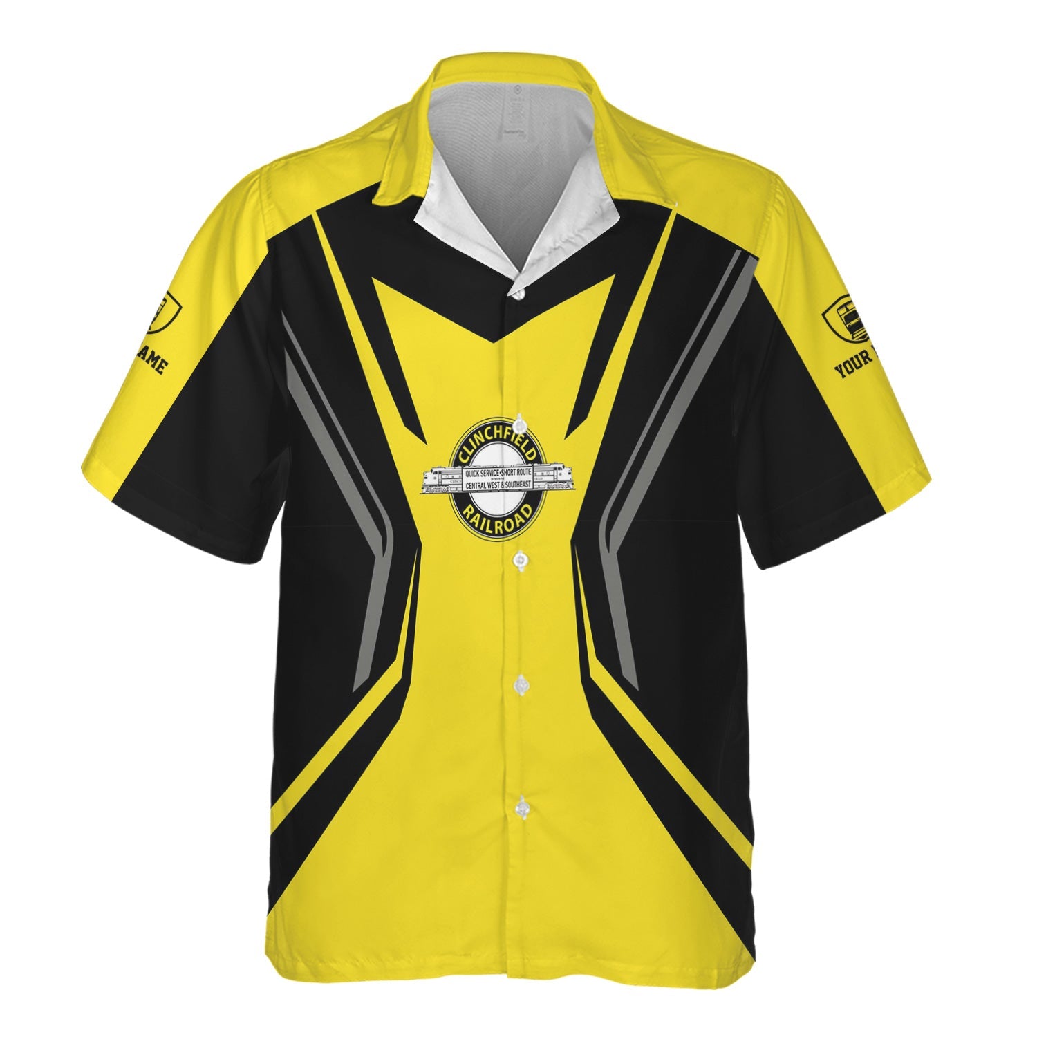 Railspirit Personalized Clinchfield Railroad Hawaiian Shirt Unique Style with Custom Job Train Shirt