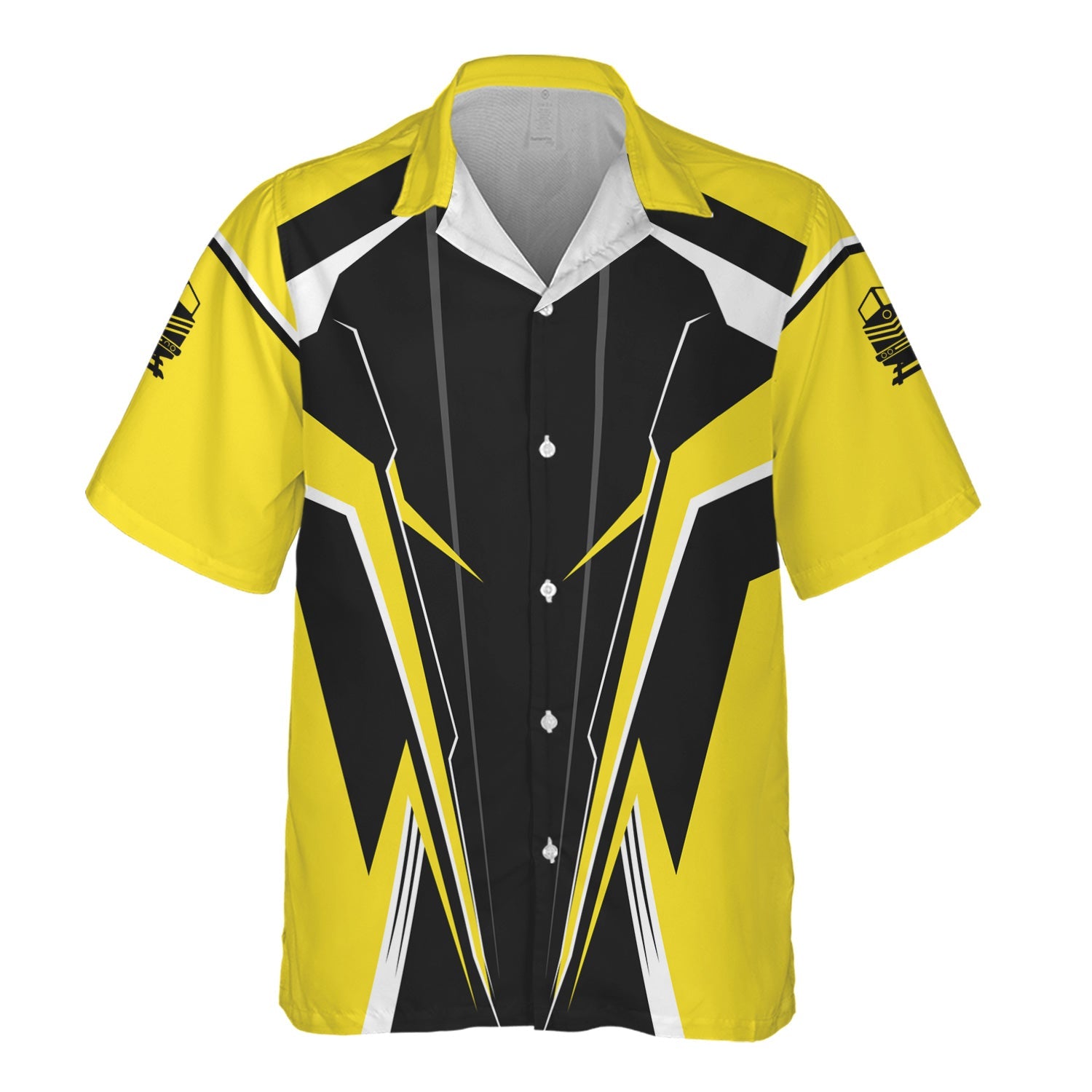 Railspirit Personalized Clinchfield Railroad Hawaiian Shirt Lightning-Edge Design Train Shirt For Railroad Lovers