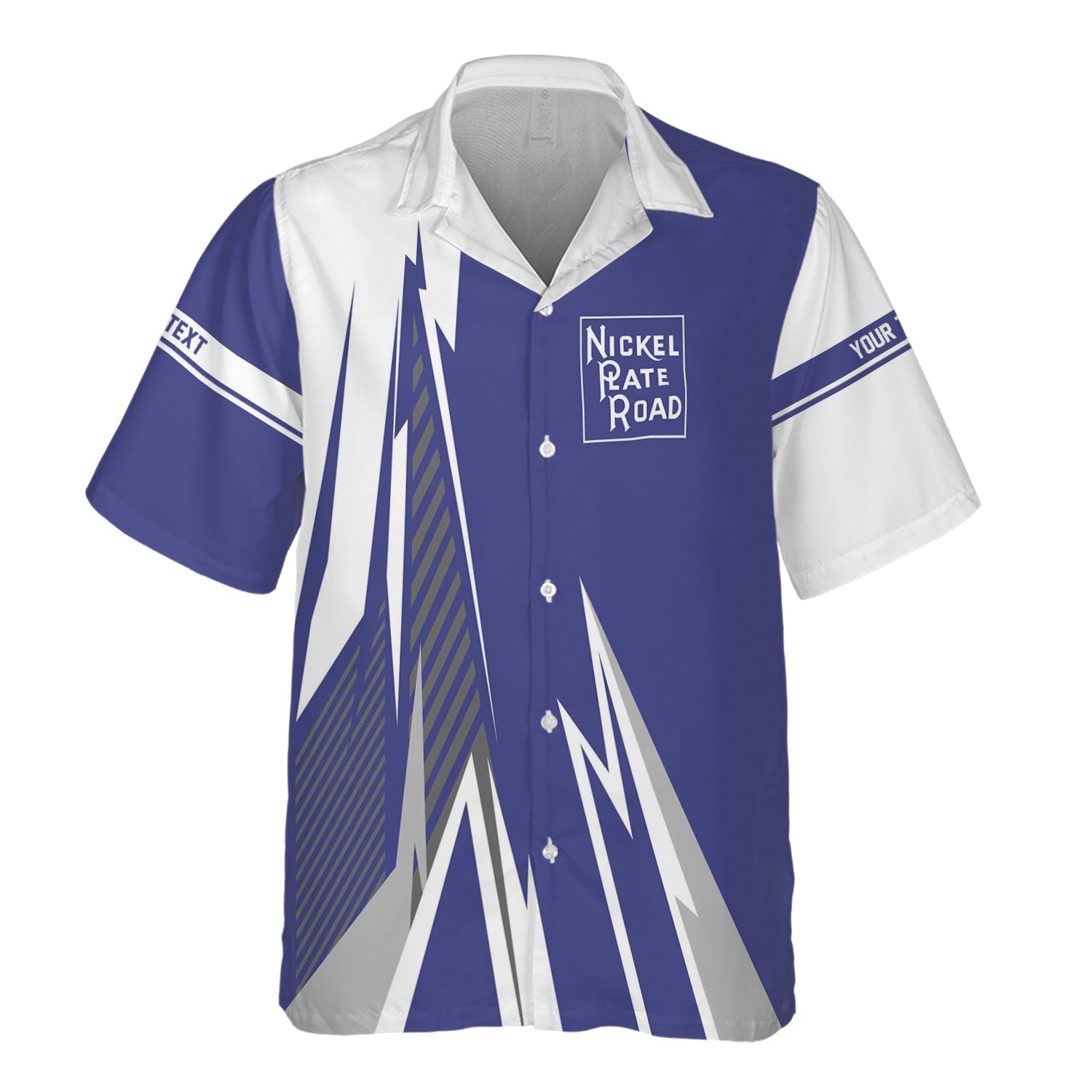 Railspirit Personalized New York, Chicago and St. Louis Railroad Hawaiian Shirt Lightning-Inspired Railway Style Nickel Plate Road Shirt