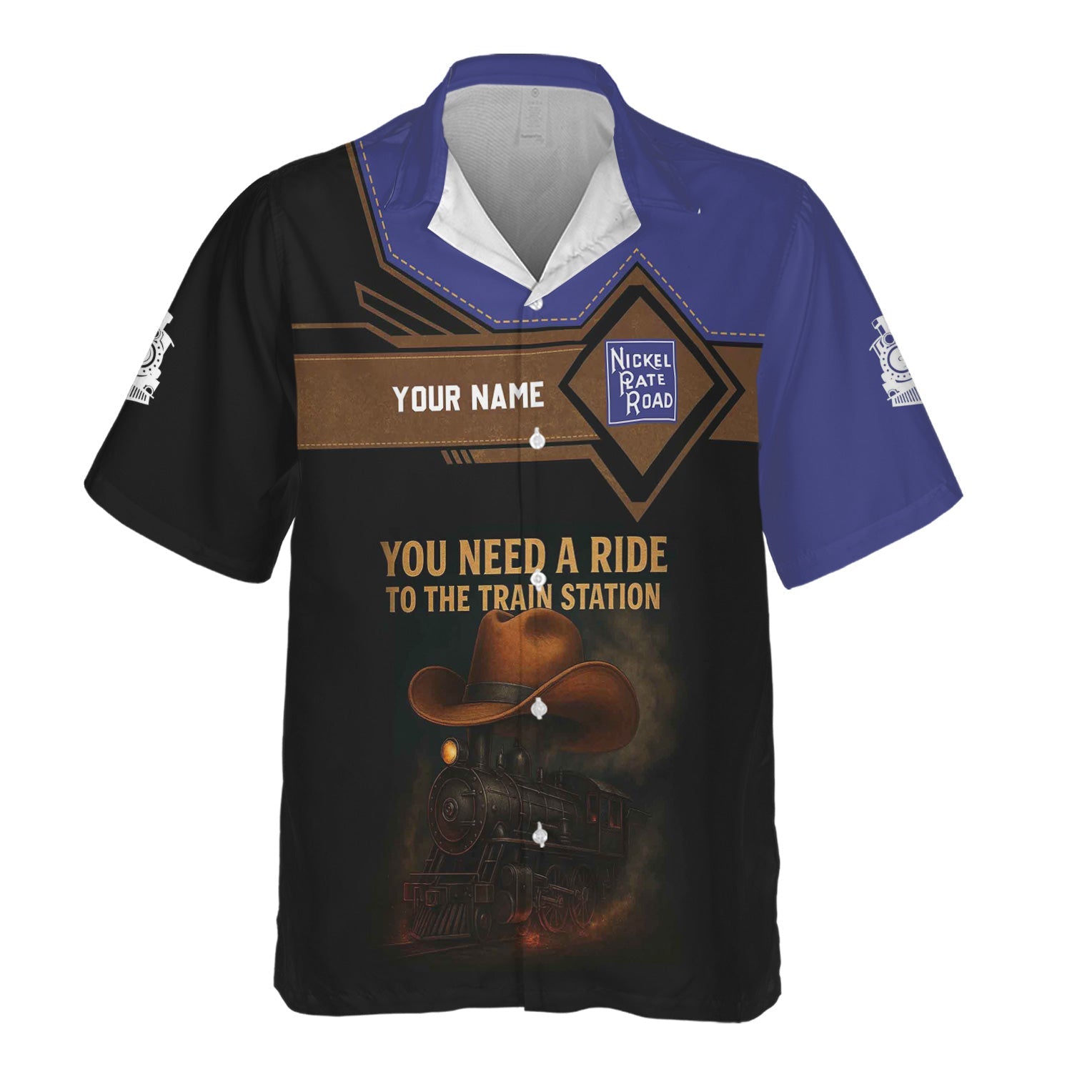 Railspirit Personalized New York, Chicago and St. Louis Railroad Hawaiian Shirt You Need A Ride To The Train Station Nickel Plate Road Shirt