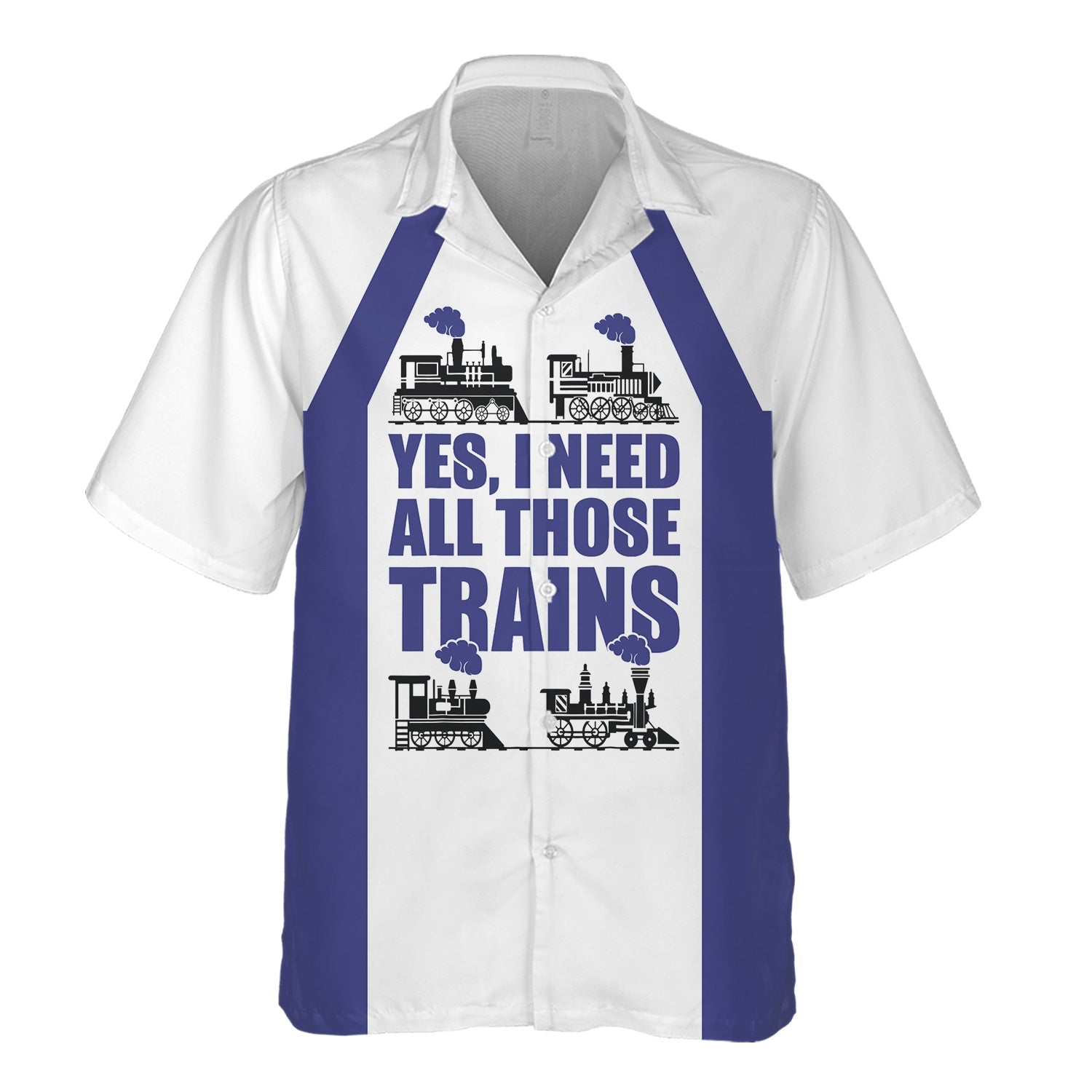 Railspirit Custom Name New York, Chicago and St. Louis Railroad Hawaiian Shirt Yes I Need All Those Train Nickel Plate Road Printed Shirt