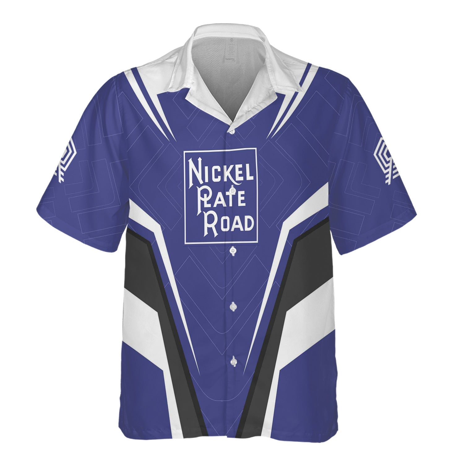 Railspirit Personalized New York, Chicago and St. Louis Railroad Hawaiian Shirt Railway Inspired Apparel Nickel Plate Road Train Shirt