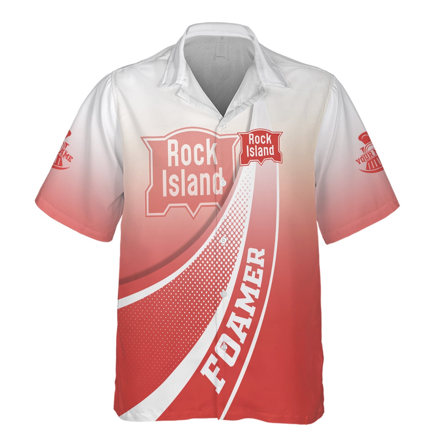 Railspirit Personalized Chicago, Rock Island and Pacific Railroad Hawaiian Shirt Railway-Themed Style Rock Island Railroad Shirt