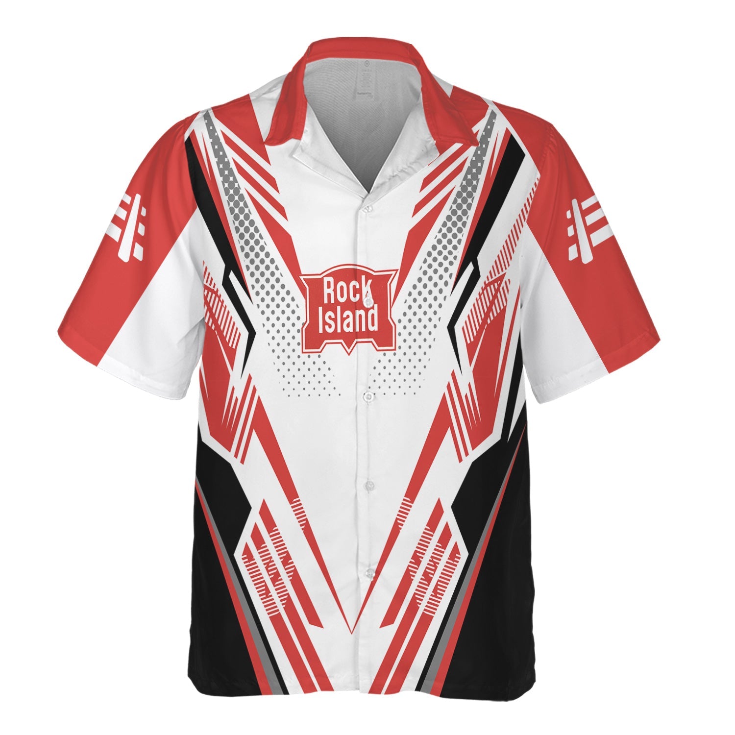 Railspirit Personalized Chicago, Rock Island and Pacific Railroad Hawaiian Shirt Railroad Tribute Design Rock Island Railroad Train Shirt