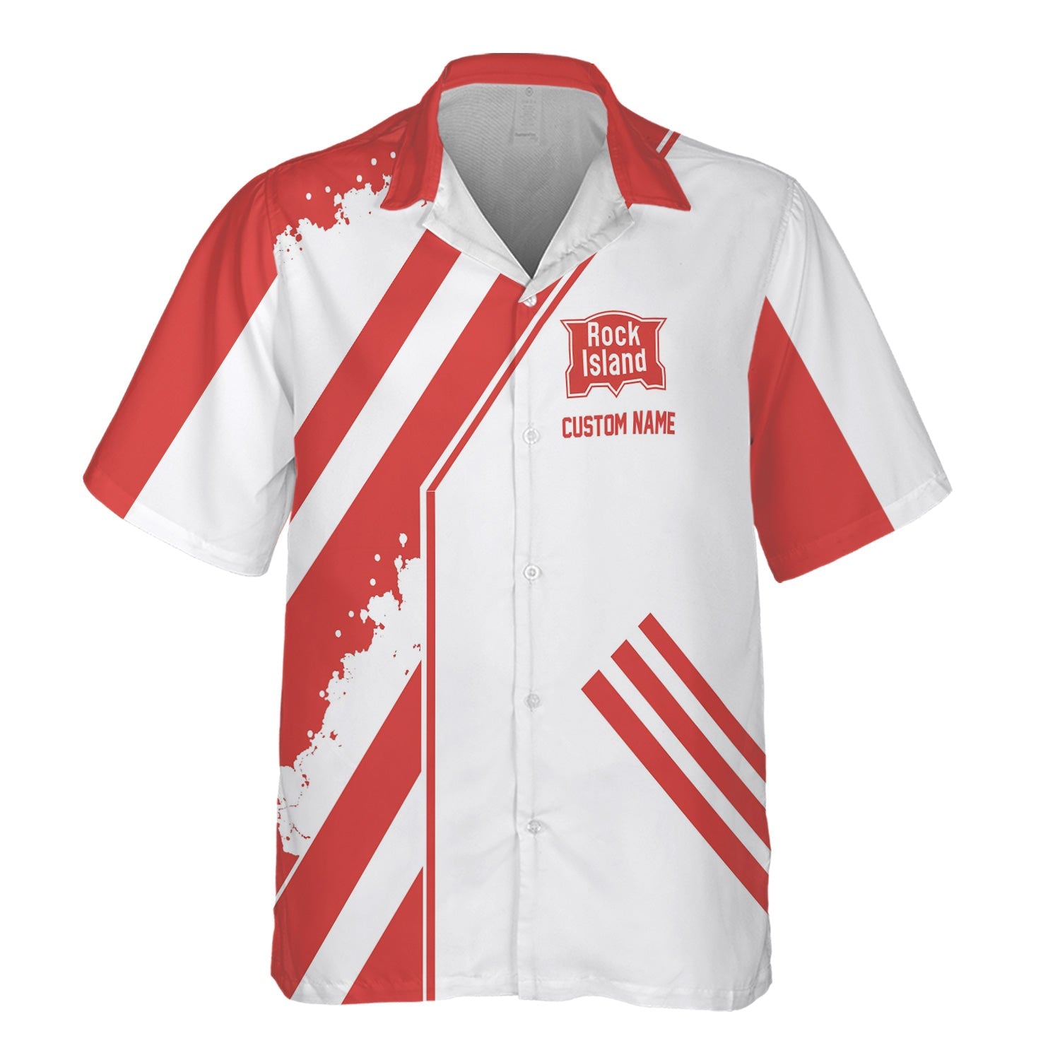 Railspirit Personalized Chicago, Rock Island and Pacific Railroad Hawaiian Shirt Locomotive Design Rock Island Railroad Train Shirt