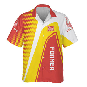 Railspirit Personalized Chicago, Rock Island and Pacific Railroad Hawaiian Shirt Vibrant Striking Style Rock Island Railroad Shirt