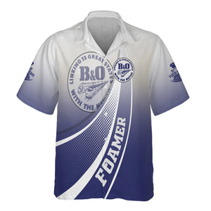 Railspirit Personalized B&O Great States Railroad Hawaiian Shirt Railway-Themed Style Shirt Gift Idea For Trainspotter
