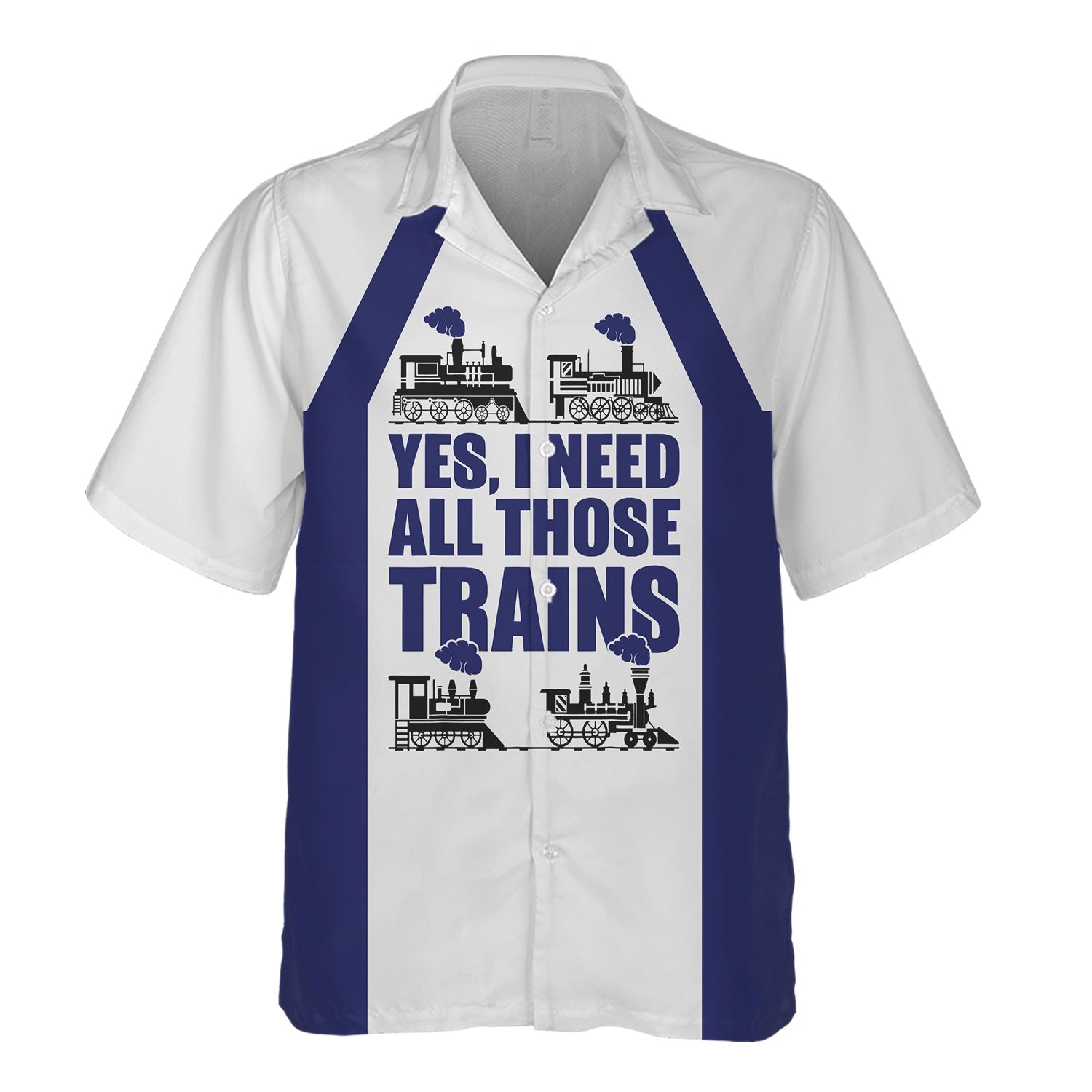 Railspirit Custom Name B&O Great States Railroad Hawaiian Shirt Yes I Need All Those Train Printed Shirt