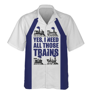 Railspirit Custom Name B&O Great States Railroad Hawaiian Shirt Yes I Need All Those Train Printed Shirt
