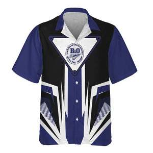 Railspirit B&O Great States Railroad Hawaiian Shirt Bold Graphic Style All Over Printed Shirt