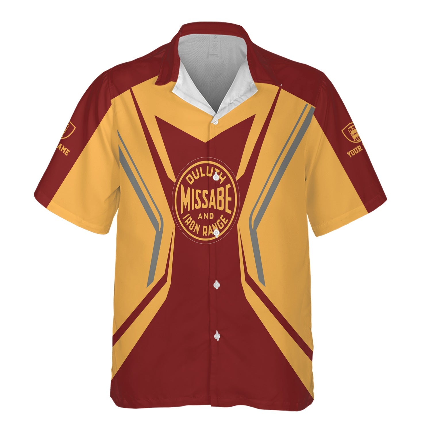 Railspirit Personalized Duluth, Missabe, & Iron Range Railroad Hawaiian Shirt Unique Style with Custom Job Train Shirt