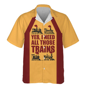 Railspirit Custom Name Duluth, Missabe, & Iron Range Railroad Hawaiian Shirt Yes I Need All Those Train Printed Shirt