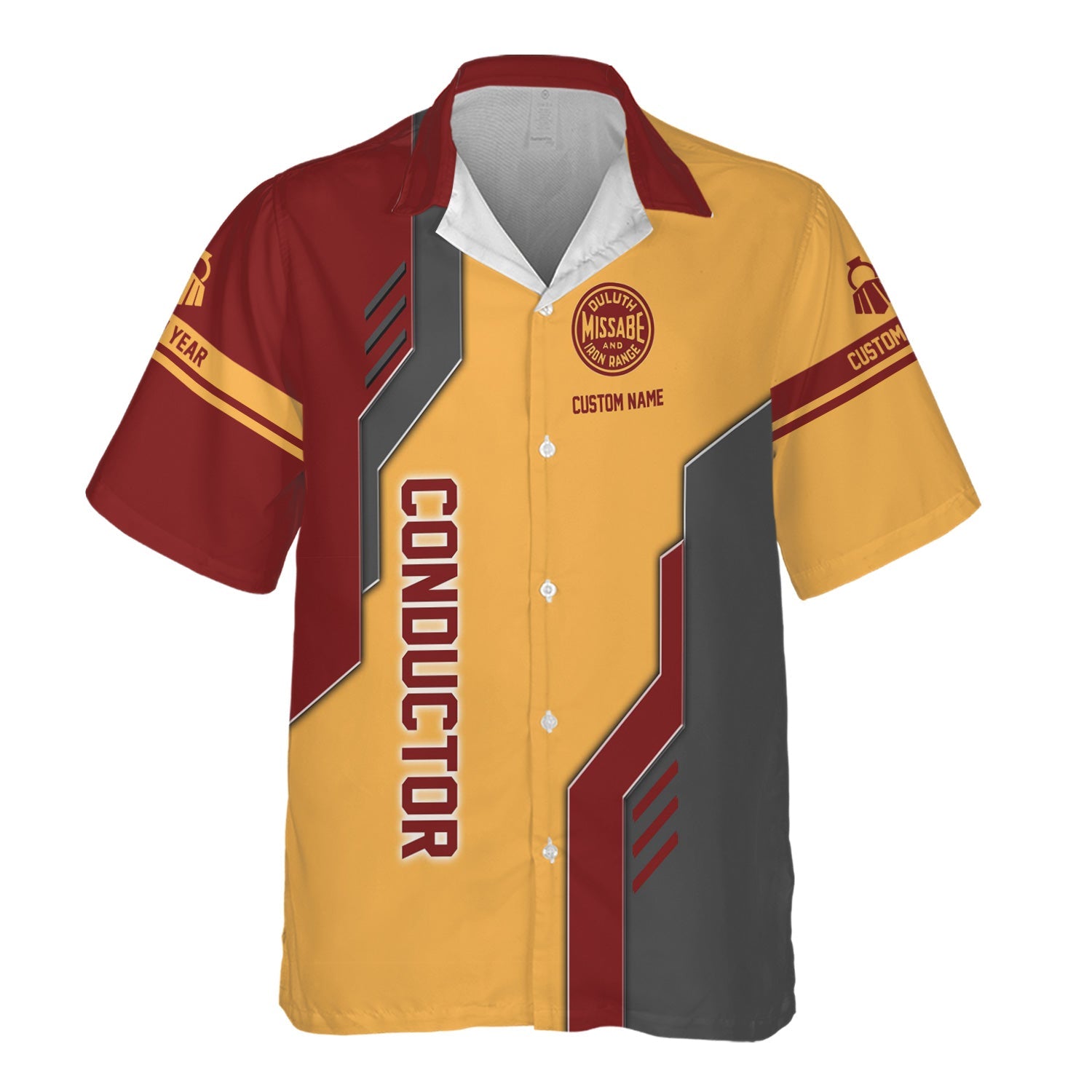 Railspirit Personalized Duluth, Missabe, & Iron Range Railroad Hawaiian Shirt Unique Railway Style with Custom Job Train Shirt