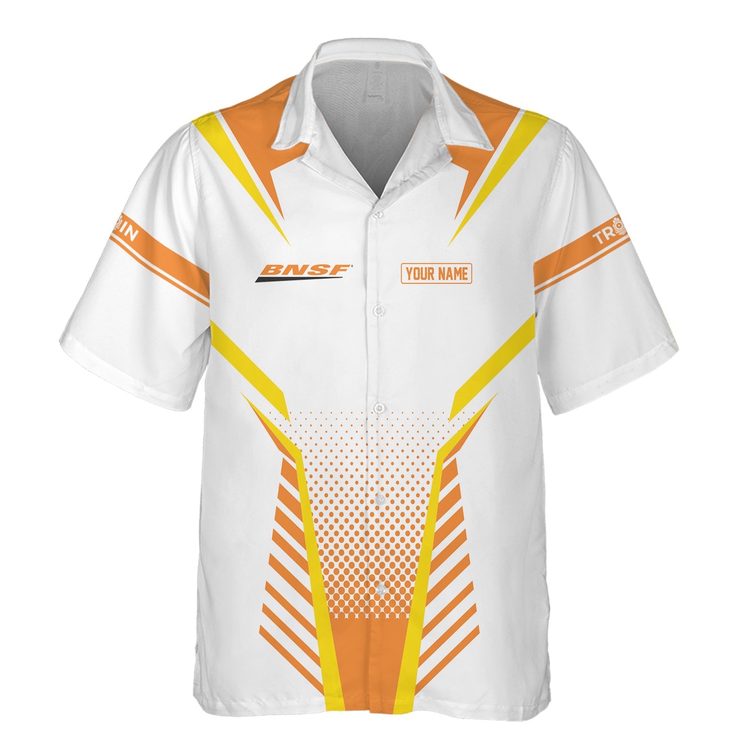 Railspirit Personalized BNSF Railway Hawaiian Shirt Unisex Train Shirt All Over Print