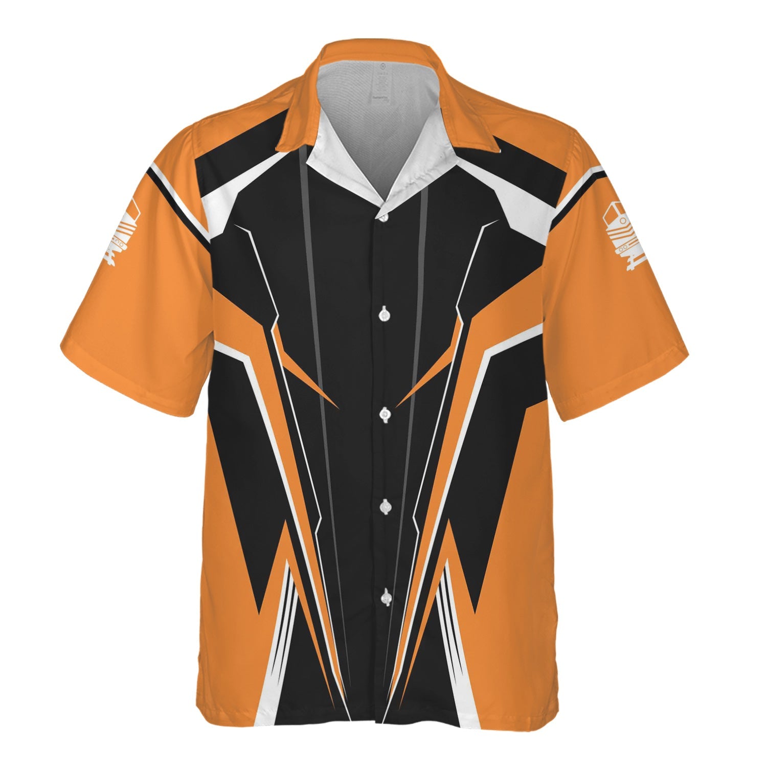 Railspirit Personalized BNSF Railway Hawaiian Shirt Lightning-Edge Design Train Shirt For Railroad Lovers