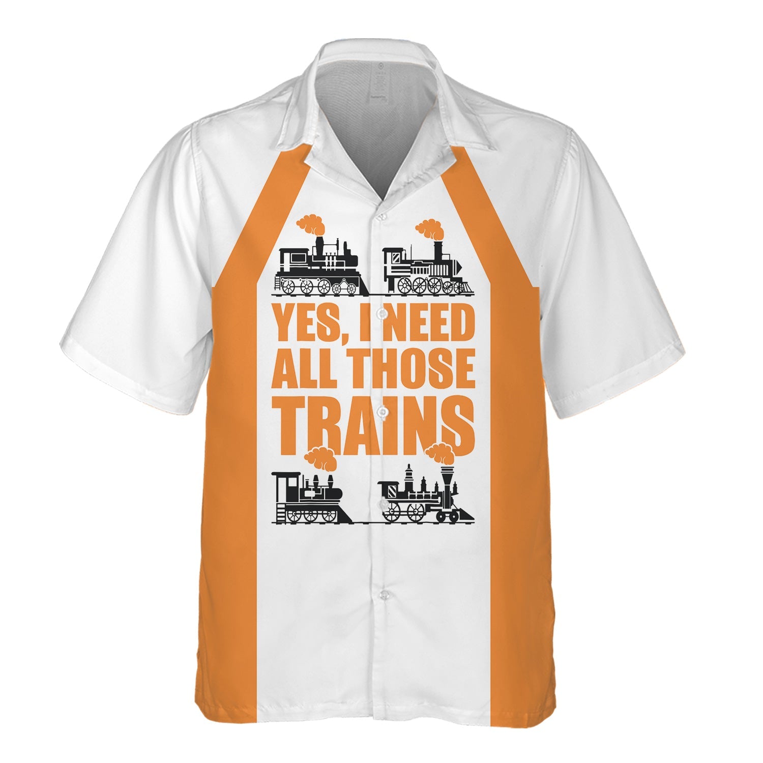 Railspirit Custom Name BNSF Railway Hawaiian Shirt Yes I Need All Those Train Printed Shirt