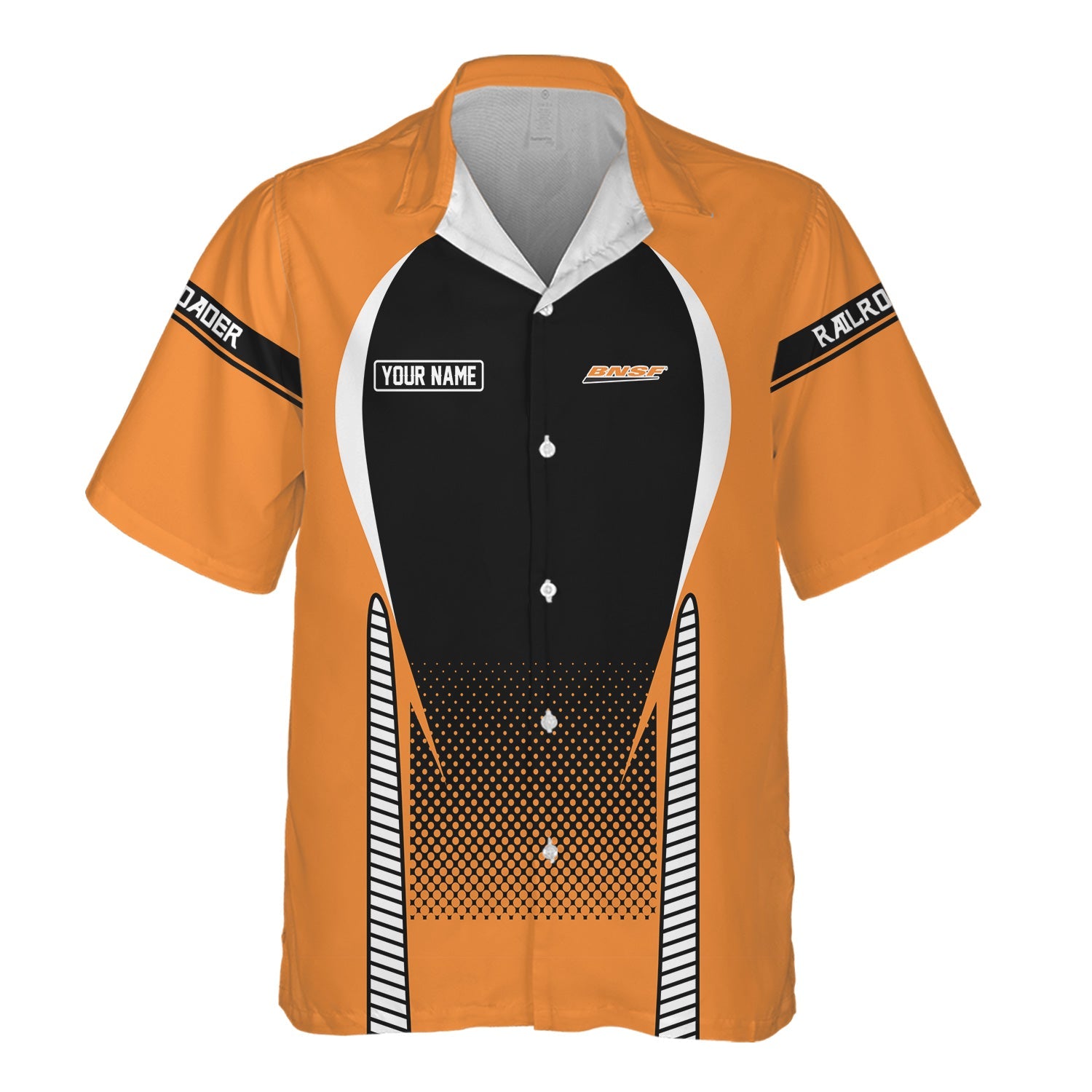 Railspirit Personalized BNSF Railway Hawaiian Shirt Stress Is Caused By Not Having Enough Trains Shirt All Over Print