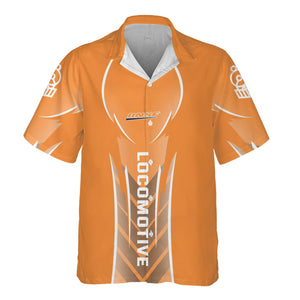 Railspirit Personalized BNSF Railway Hawaiian Shirt Striking Line Style Train Shirt For Locomotive Lovers