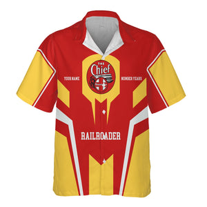 Railspirit Personalized The Chief Santa Fe Railroad Hawaiian Shirt Custom Year Railroader Shirt Gift Idea For Train Lover
