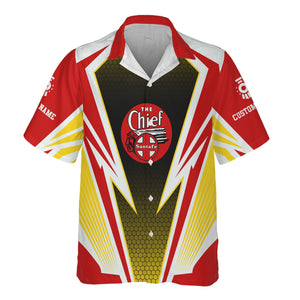 Railspirit Personalized The Chief Santa Fe Railroad Hawaiian Shirt Lightning Graphic Style Shirt Gift Idea For Train Lover