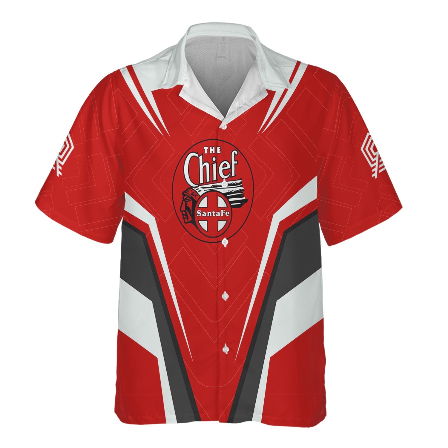 Railspirit Personalized The Chief Santa Fe Railroad Hawaiian Shirt Railway Inspired Apparel Train Shirt For Train Lovers