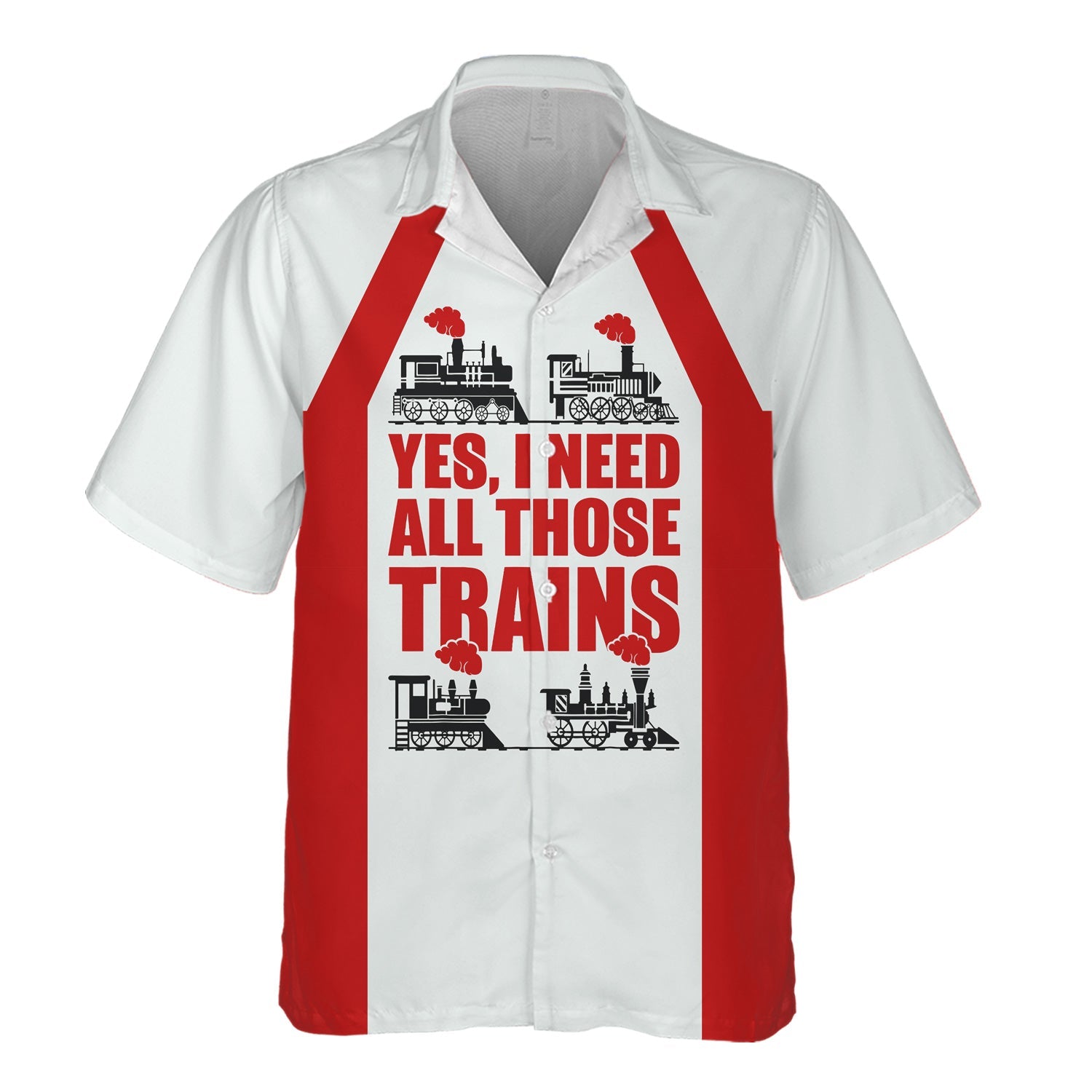 Railspirit Custom Name The Chief Santa Fe Railroad Hawaiian Shirt Yes I Need All Those Train Printed Shirt