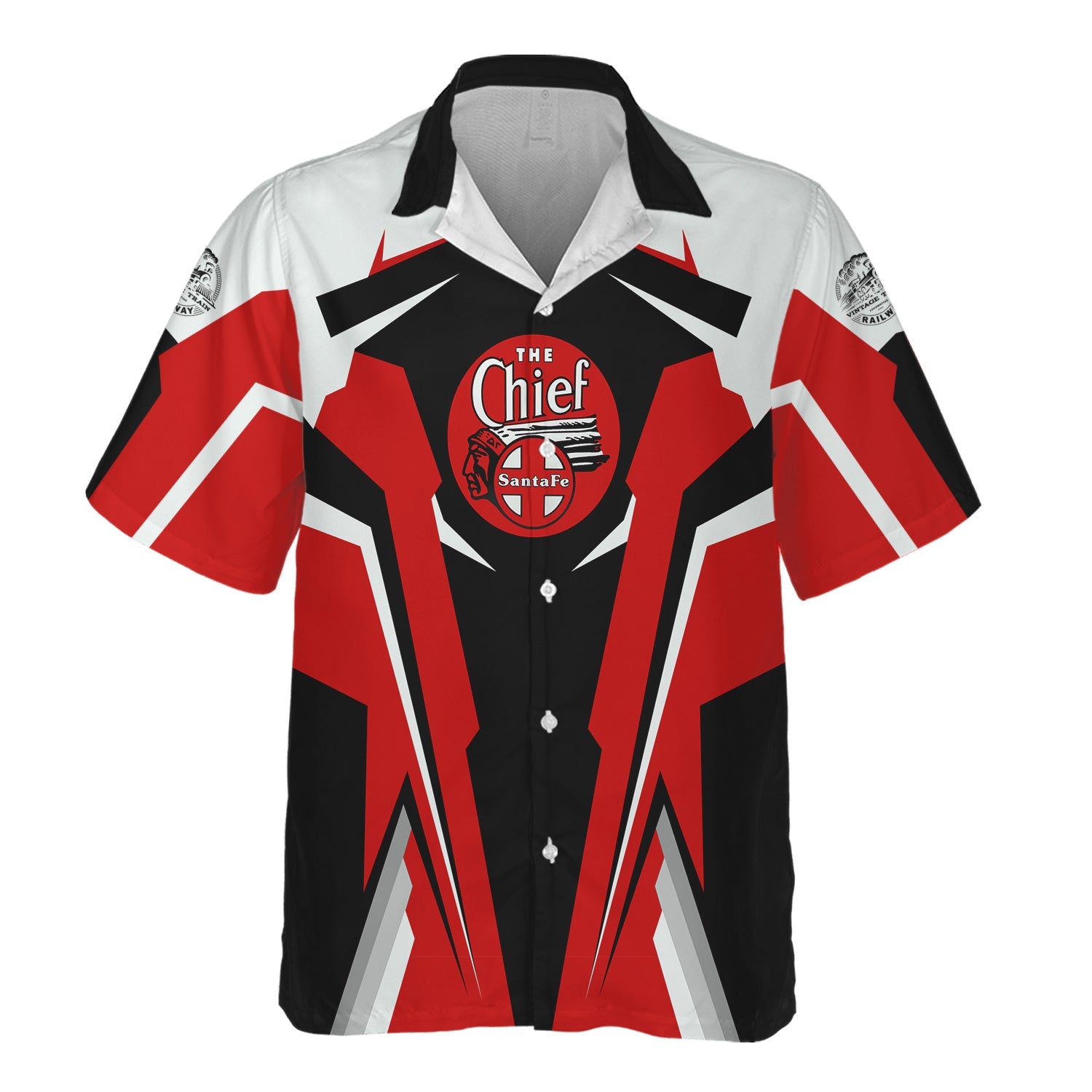 Railspirit Personalized The Chief Santa Fe Railroad Hawaiian Shirt Strong Line Style Train Unisex Shirt All Over Print