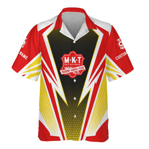 Railspirit Personalized Katy Railroad Hawaiian Shirt Lightning Graphic Style Shirt Gift Idea For Train Lover