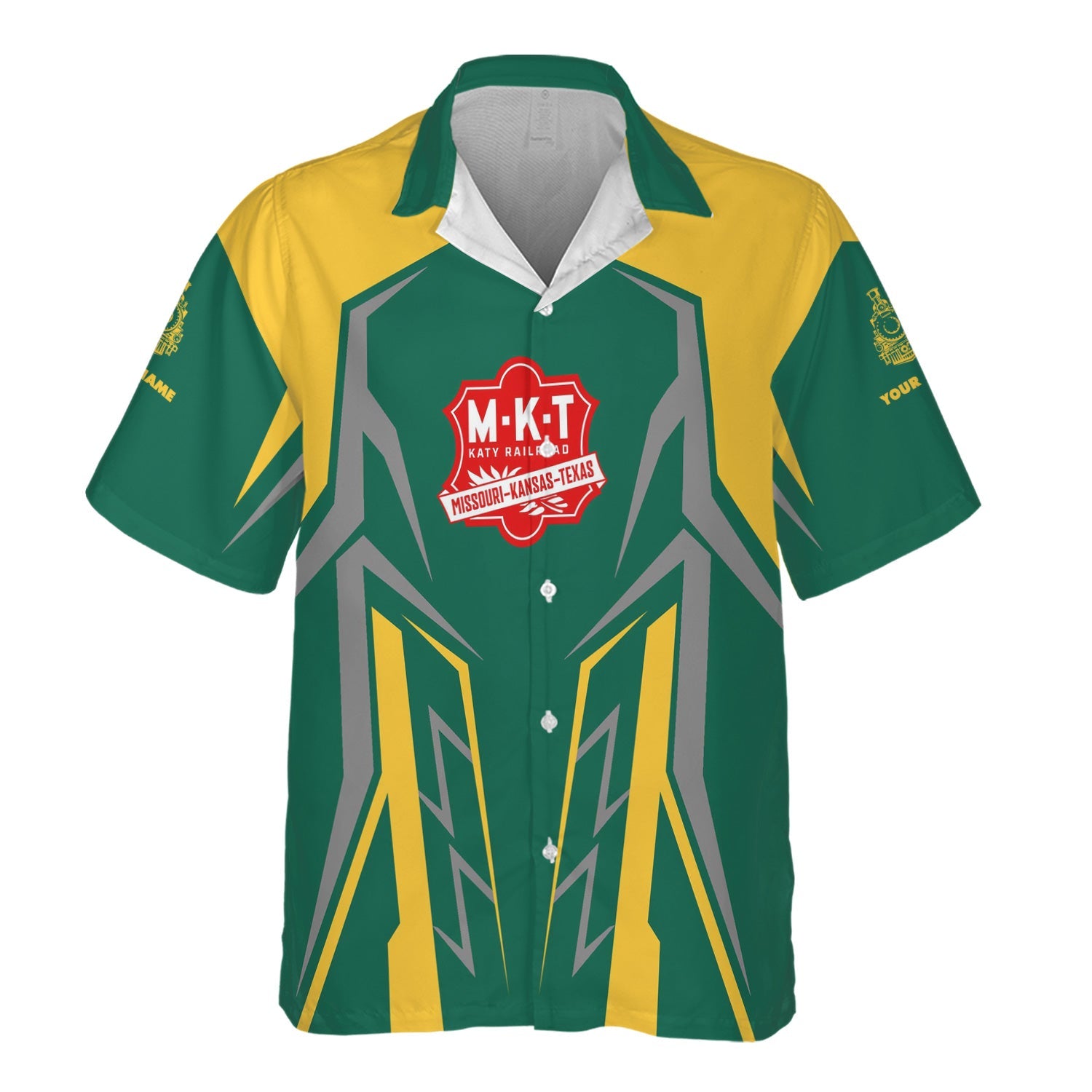 Railspirit Personalized Katy Railroad Hawaiian Shirt Futuristic Design with Custom Job Train Shirt