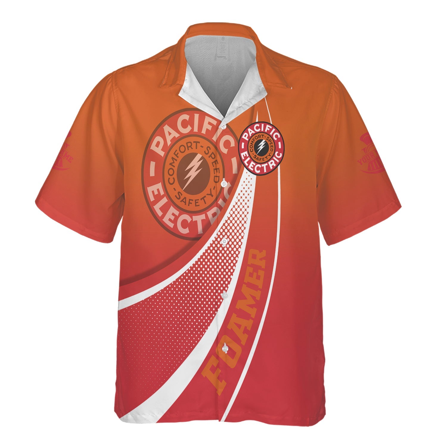 Railspirit Personalized Pacific Electric Railroad Hawaiian Shirt Railway-Themed Style Shirt Gift Idea For Trainspotter