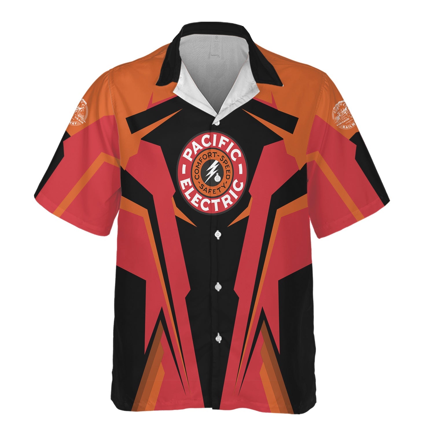 Railspirit Personalized Pacific Electric Railroad Hawaiian Shirt Strong Line Style Train Unisex Shirt All Over Print