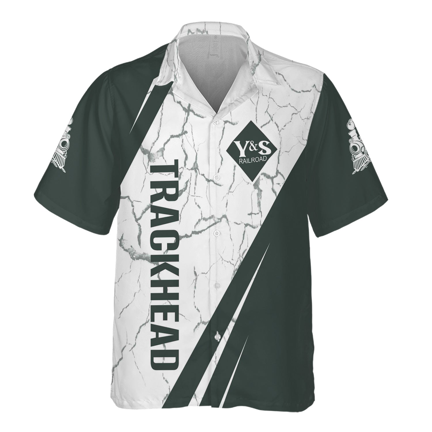 Railspirit Personalized Youngstown & Southern Railroad Hawaiian Shirt Crackle Texture Style Shirt For Trackhead