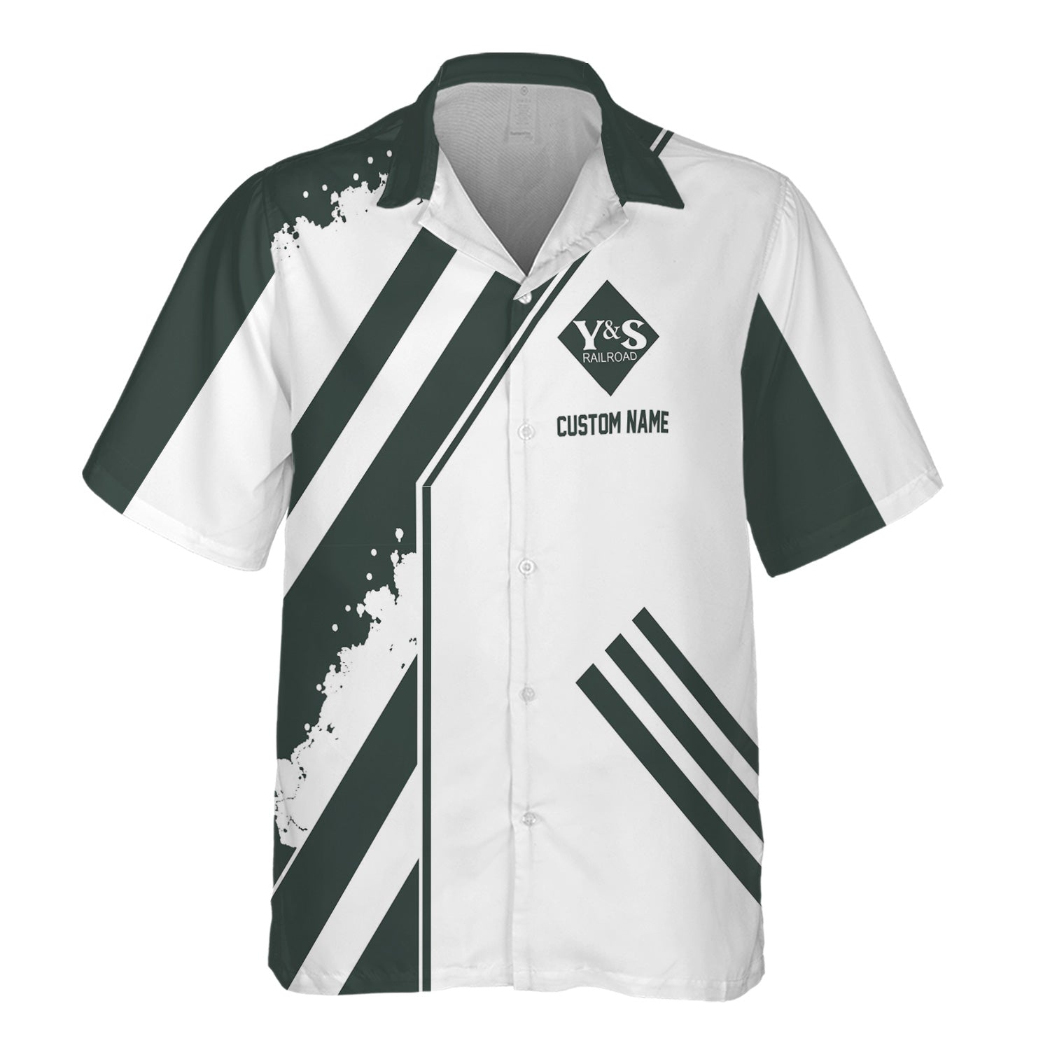 Railspirit Personalized Youngstown & Southern Railroad Hawaiian Shirt Locomotive Design Train Shirt for Train Enthusiast